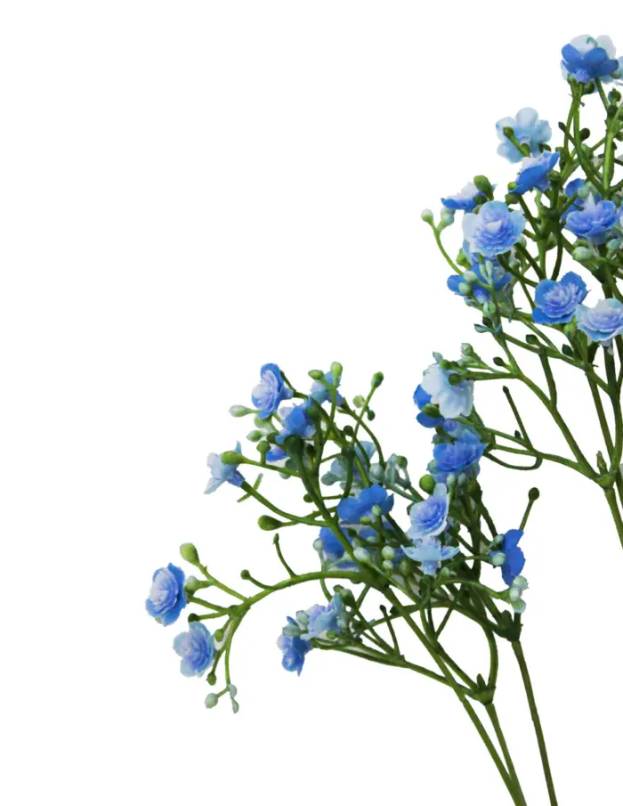 Vara de flores de plastico azul de 15x20x70cm - Image 2