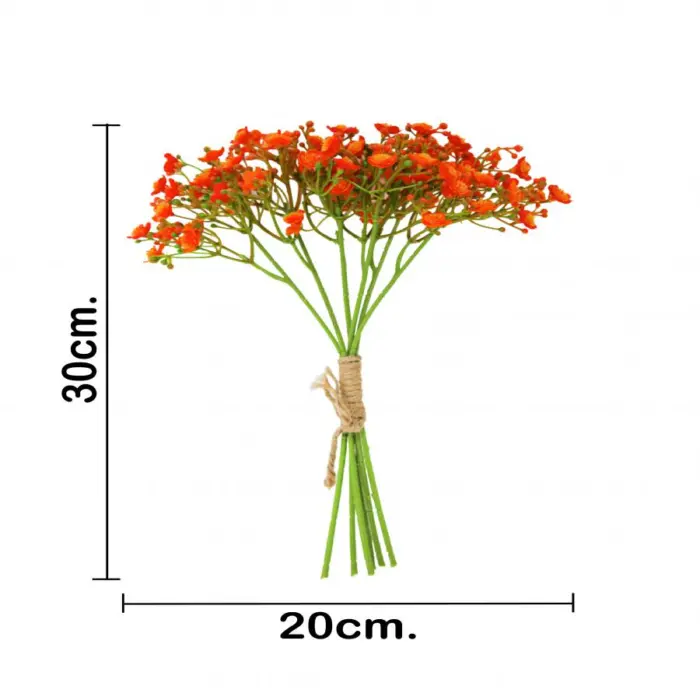 Ramo de flores de plastico naranja de 16x16x29cm - Image 3