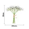Ramo de flores de plastico blanco de 16x16x29cm - Image 3