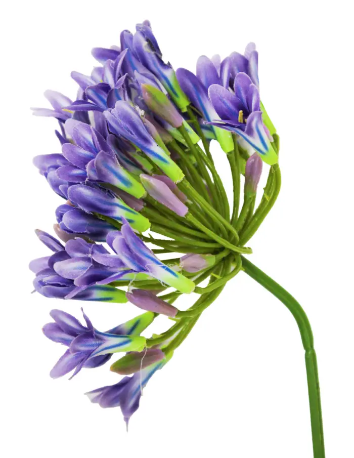 Vara de follaje con flores lilas de 75cm - Image 2