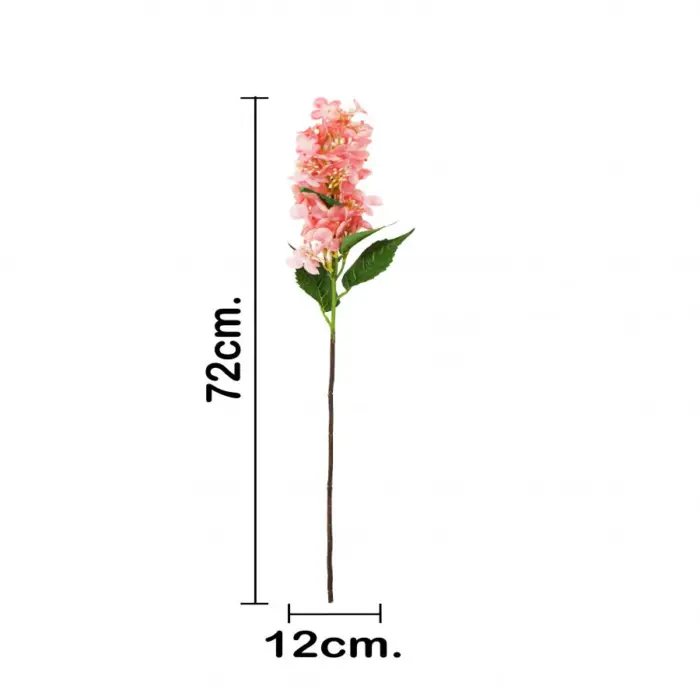Vara de hortensia rosa de 72 cm - Image 3