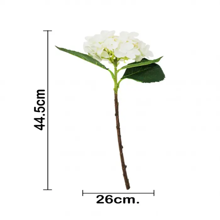 Vara de hortensia crema de 44 cm - Image 3