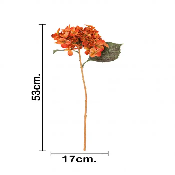 Vara de hortensia naranja de 52 cm - Image 2
