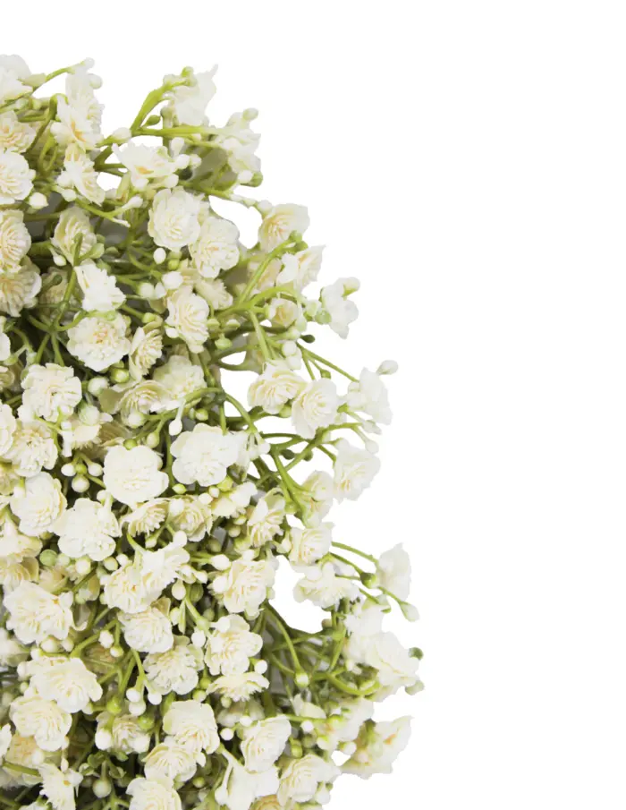 Corona de flores crema de 30 cm - Image 3