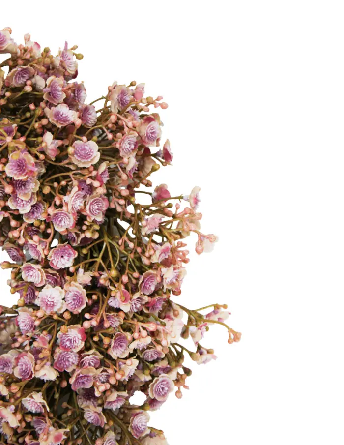 Corona de flores rosa de 30 cm - Image 3