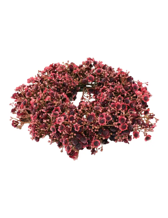 Corona de flores borgoña de 30 cm - Image 2