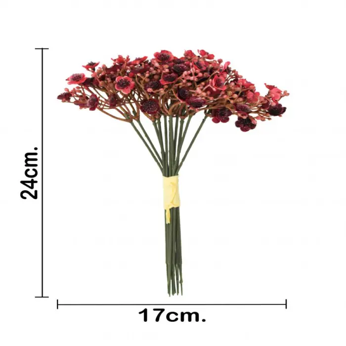 Ramo de follaje borgoña de 23cm - Image 3