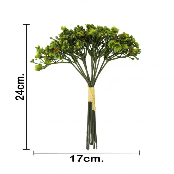 Ramo de follaje verde de 23cm - Image 3