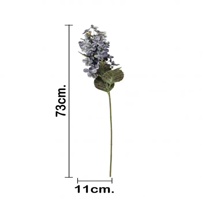 Vara de hortensia gris con morado de 72 cm - Image 3