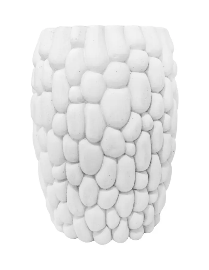 Maceta de cemento blanca de 29.5x29.5x40cm - Image 2