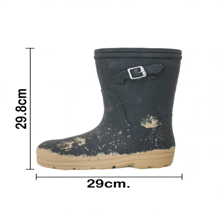 Maceta de cemento diseño bota verde de 29.5x14.5x30cm - Image 4
