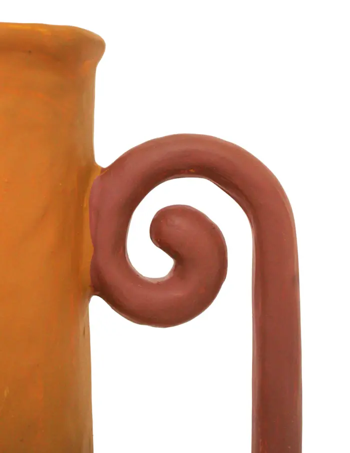 Jarrón de terracota con agarraderas marrón de 22.5x14x33cm - Image 3