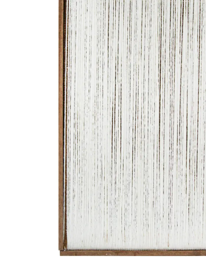 Cuadro de hilo blanco con chedron y café de 71x71x3.5cm - Image 2