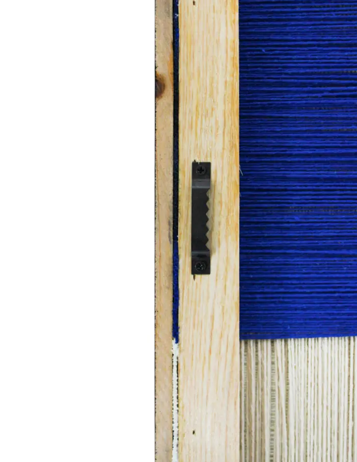 Cuadro de hilo blanco con beige verde azul de 50x70x2.5cm - Image 3