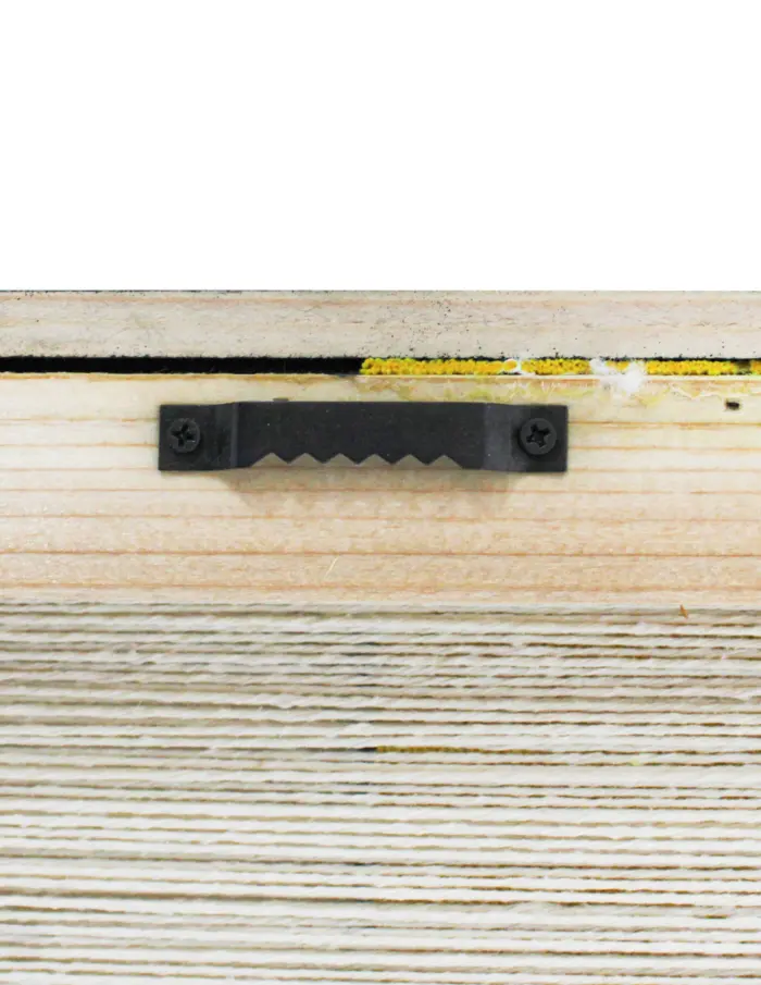 Cuadro de hilo beige amarillo naranja y negro de 50x70x2.5cm - Image 3