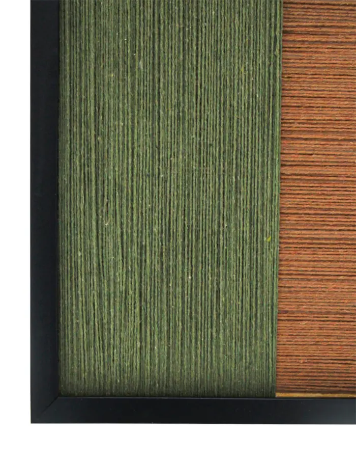 Cuadro de hilo café con verde de 50x70x2.8cm - Image 2