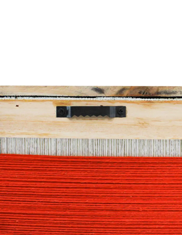 Cuadro de hilo beige con naranja de 50x70x2.5cm - Image 3