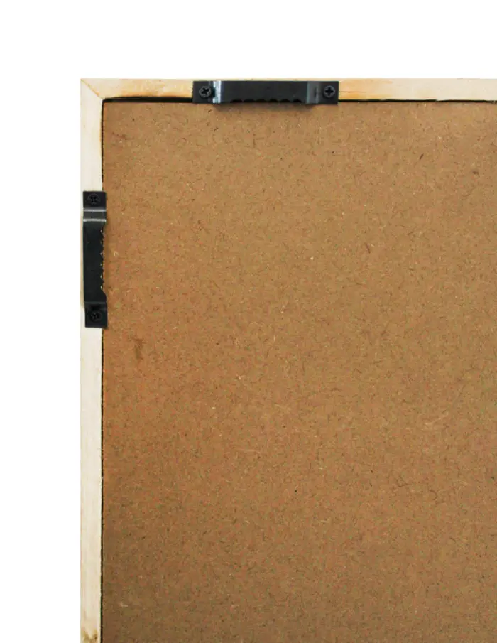 Cuadro de hilo beige con líneas café de 60x60x3cm - Image 2