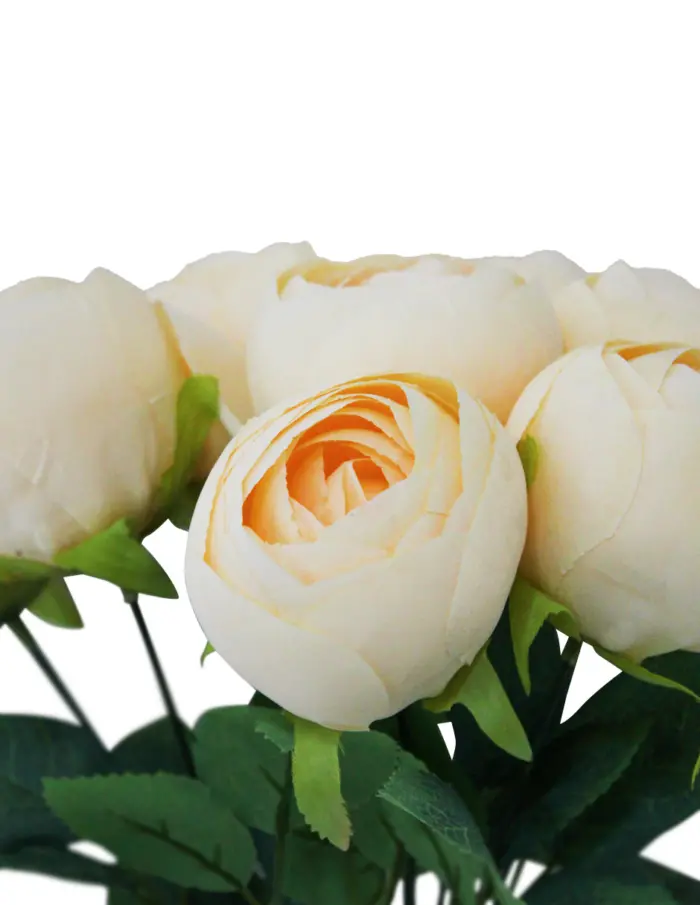 Ramo de botones de rosas beige de 24x42x0.1cm - Image 2