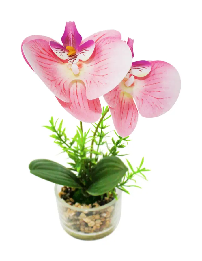 Orquidia artificial con maceta rosa de 75x7.5x24cm - Image 2