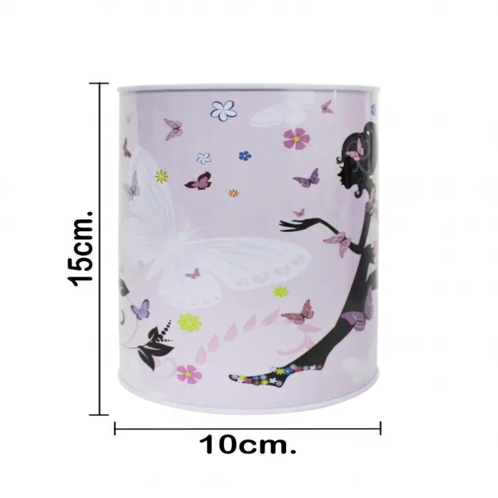 Alcancía diseño bailarina con mariposas de 10x10x15cm - Image 4