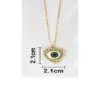 Collar con ojo turco diseño corazón dorado de 2.3x3x50cm - Image 2