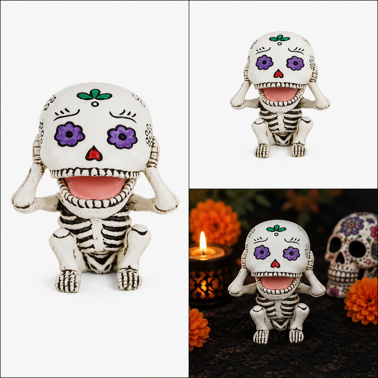 Calavera con Pose “No Escucho”