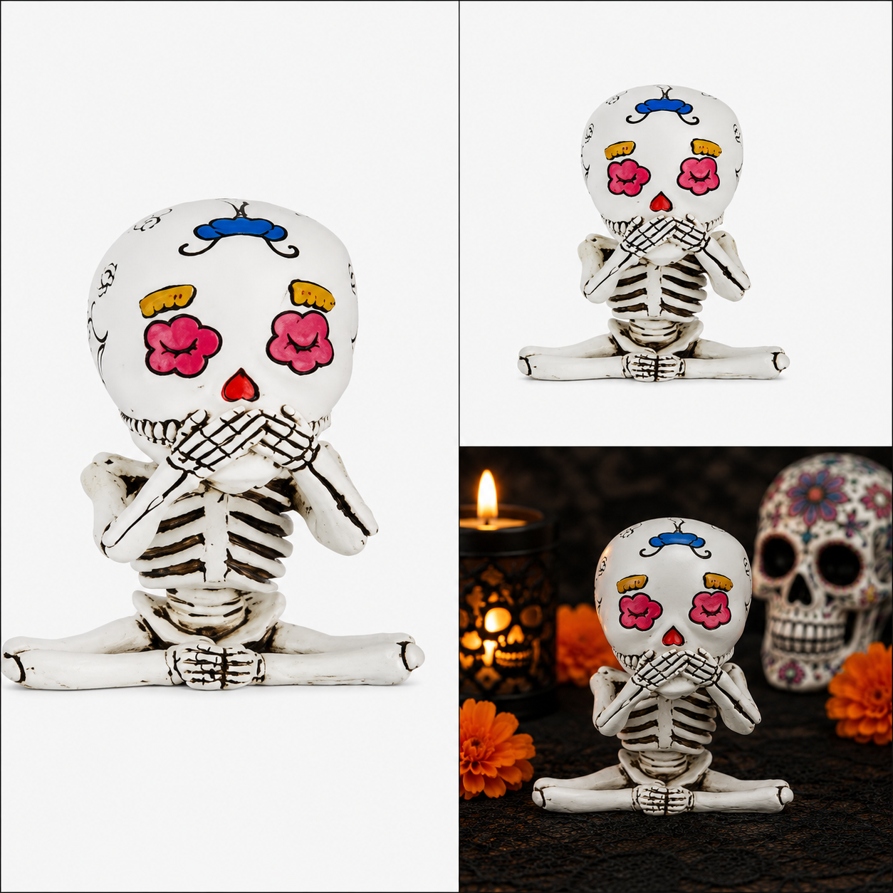 Calavera con Pose “No Hablo”