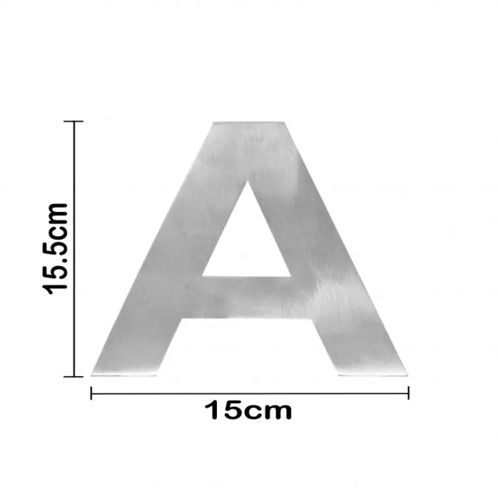 Letra A de acero de 15cm - Image 3
