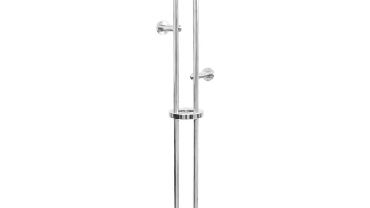 LSHSXPX - Perchero Pared 92cm, Colgador De Ropa, Tubos Extraíbles Para
