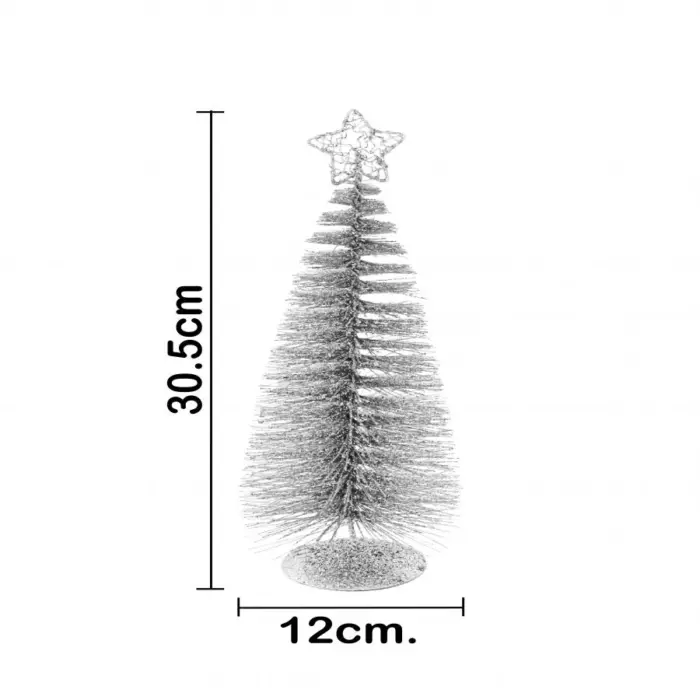 Mini árbol plateado diamantado - Image 3