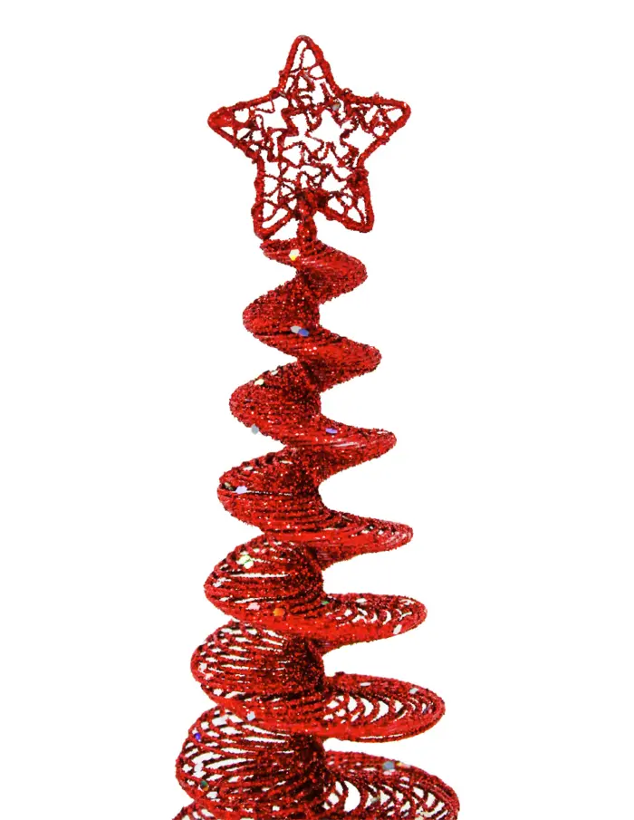 Mini árbol espiral rojo diamantado - Image 2