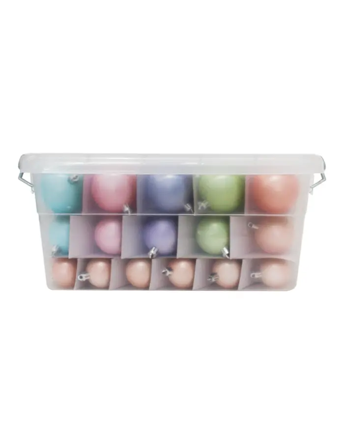 Caja de Esferas Navideñas "Cristal Mate" (70pzs) - Image 2