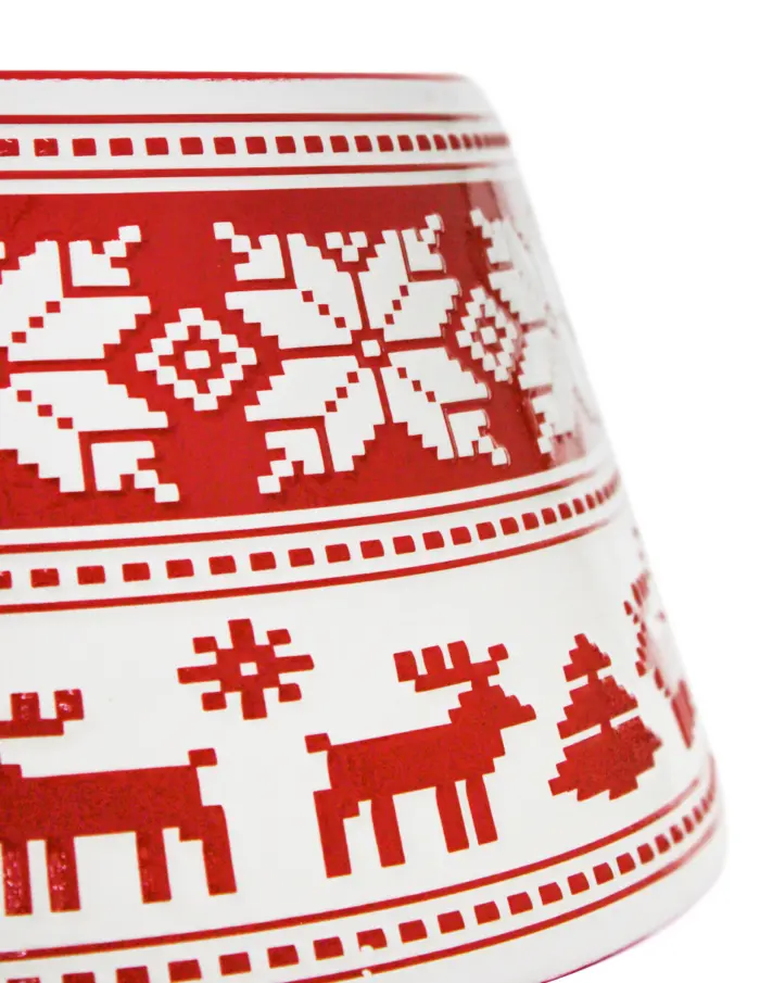 Pie de árbol diseño tejido rojo - Image 3