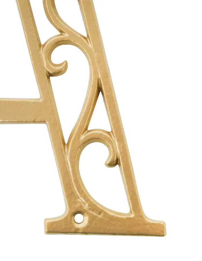 Letra A de hierro dorado de 20cm - Image 2