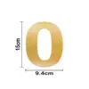 Número 0 decorativo de acero dorado de 15cm - Image 3