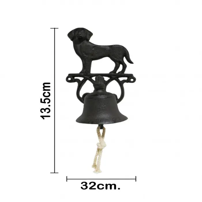 Campana de hierro diseño perro de 24x13.4x11cm - Image 4
