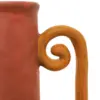 Jarrón de terracota con agarraderas marrón de 17x10.5x25.5cm - Image 3