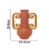Jarrón de terracota con agarraderas marrón de 17x10.5x25.5cm - Image 4