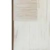 Cuadro de hilo blanco con beige diseño cruzado de 50x70x3.5cm - Image 2