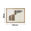 Cuadros de hilo beige con líneas cafés de 60x60x3cm - Image 4