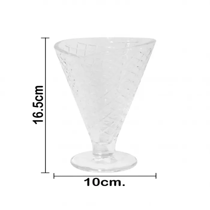 Set de 2 copas de vidrio tipo cono de 220 ml - Image 3