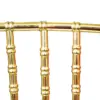 Silla Tifanny de metal dorado con asiento acojinado blanco de 50x40x93x44cm Soporta 120kg - Image 4