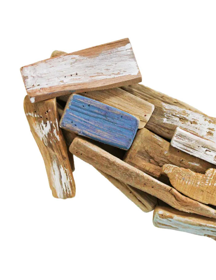 Ancla de madera azul con blanco de 30.5x5.5x35.5cm - Image 3