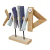 Pez de madera en base de 35x6.5x24cm - Image 2