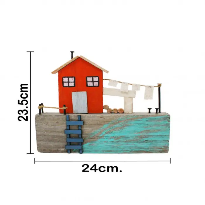 Casa de madera de playa con escaleras de 23.5x3.4x22.5cm - Image 3
