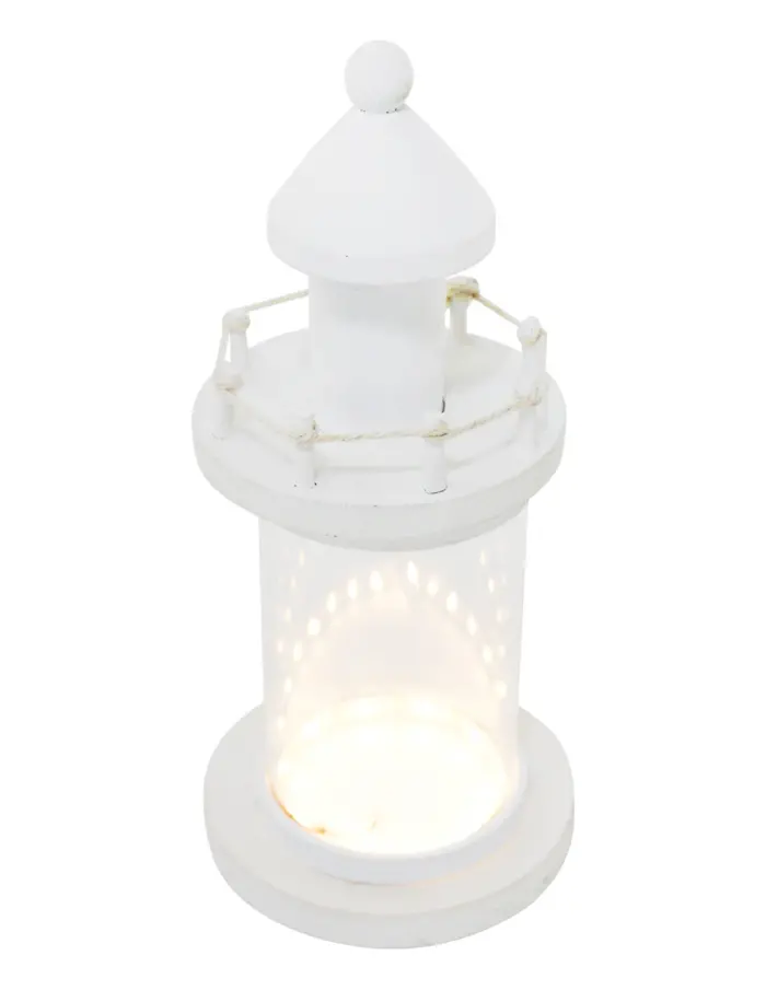 Candelabro diseño faro con luz LED de 9x9x20 - Image 2
