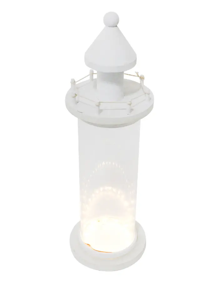 Candelabro diseño faro con luz LED de 10x10x31 - Image 2
