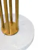 Perchero de metal dorado con 4 ganchos reforzados y base mármol gris de 120cm - Image 3