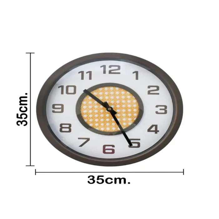 Reloj de Pared Rejilla de Ratán - Image 4